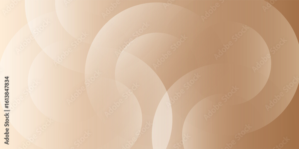 Wall mural elegant abstract background with overlapping translucent circles in beige tones, ideal for minimalis