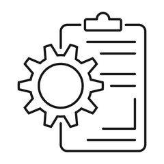 Statistics analysis data line icon. Customer relationship management concept vector illustration