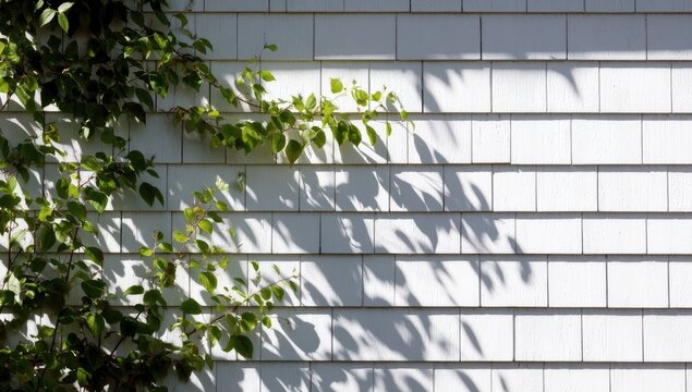 Vineyard on white clapboard