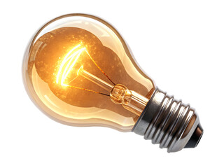 Glowing Light Bulb Illuminating Creativity