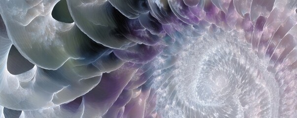 Mesmerizing 3D Render of a Delicate, Ethereal Swirl with Subtle Purple Accents, Evoking a Sense of Wonder and Mystique