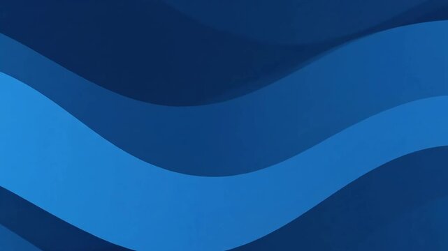 Abstract loop animation of flowing blue wave shapes.
