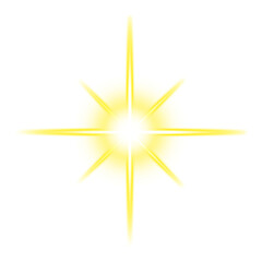 Special glowing lens flare light effect with sparkling shine and radial glow isolated on white background