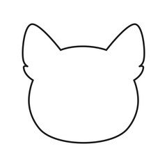 Outlined corgi head icon – charming and modern vector line drawing suitable for animal projects, pet stores, or child-friendly branding.