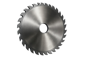 Sharp circular saw blade rotating with transparent background