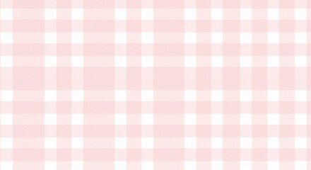 Fototapeta premium Pink and White Gingham Checkered Pattern plaid