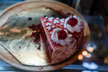 Delicious Slice of Red Velvet Cake