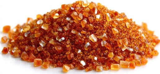 Pile of brown sugar crystals
