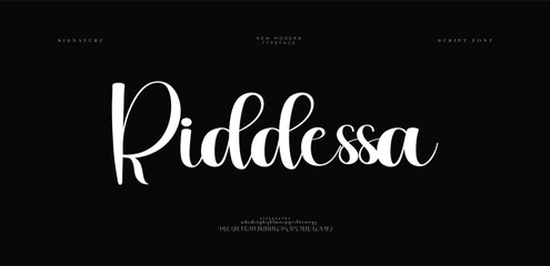 Signature Elegant Branding Typeface. Handwritten Script Editable Text Effect Template . vector illustration 
