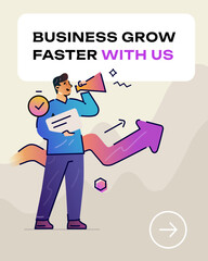 Set of illustrations concept with businessmen. Workflow, growth, graphics. Business development, milestones. linear illustration Icons infographics. Landing page site print poster