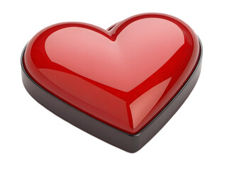 A glossy, 3D rendered red heart, perfect for Valentines Day.