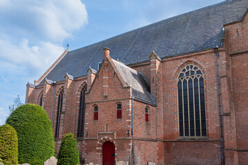 The Great Church of Edam (De Grote or Sint-Nicolaaskerk) was completed around 1518. The huge church is the size of an ocean liner. EDAM, NETHERLANDS.
