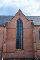 The Great Church of Edam (De Grote or Sint-Nicolaaskerk) was completed around 1518. The huge church is the size of an ocean liner. EDAM, NETHERLANDS.