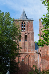 The Great Church of Edam (De Grote or Sint-Nicolaaskerk) was completed around 1518. The huge church is the size of an ocean liner. EDAM, NETHERLANDS.