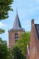 The Great Church of Edam (De Grote or Sint-Nicolaaskerk) was completed around 1518. The huge church is the size of an ocean liner. EDAM, NETHERLANDS.