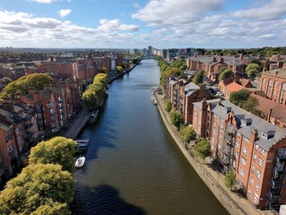 River view, city skyline