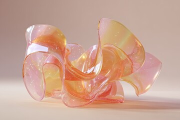 Abstract, flowing, translucent forms