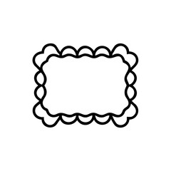 Outline scallop shell border on frame