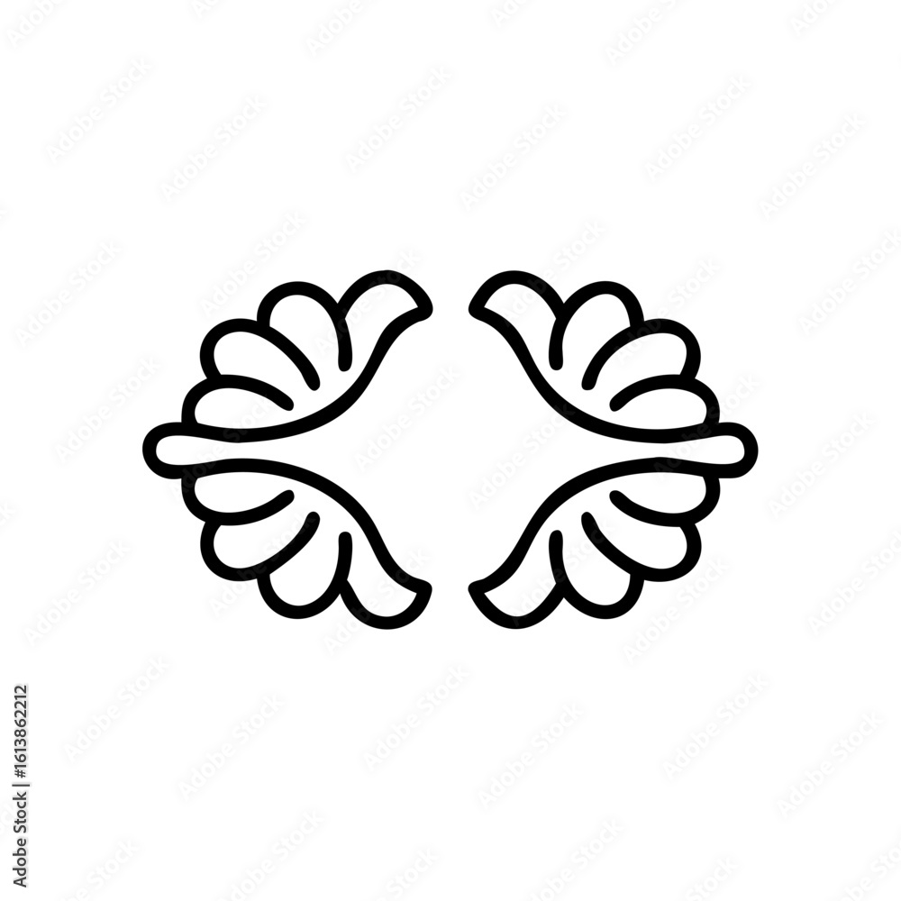 Poster outline symmetrical seashell pattern border on vector
