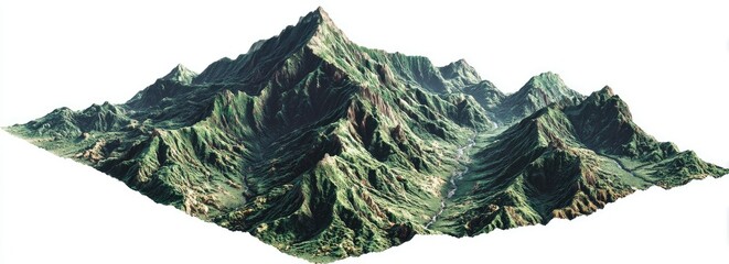 3D Rendered Mountain Range