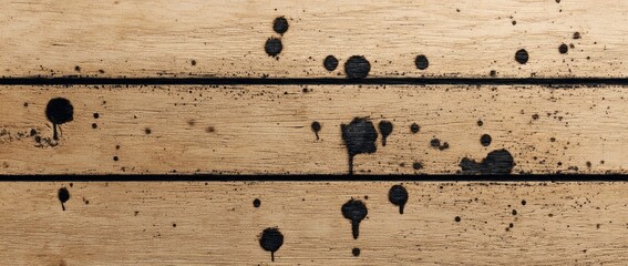 Wood planks with dark stains
