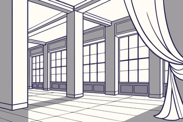 Spa therapist massages woman’s head and hair for relaxation and scalp wellness, peaceful moment in a beauty spa, modern flat illustration style.