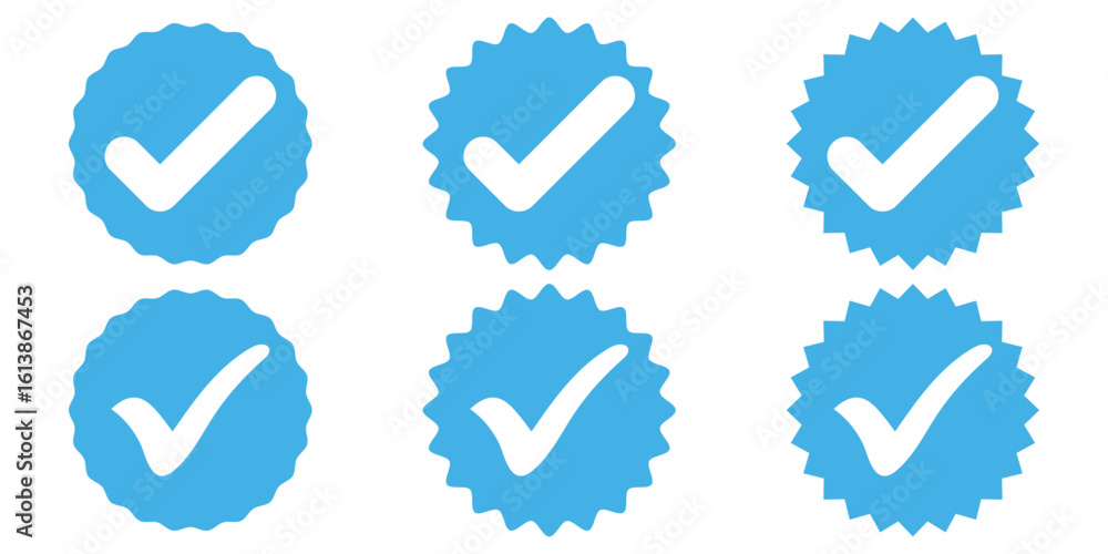 Poster set check mark and cross in circle stock vector. access, right answer icons. checkmark icon. check b