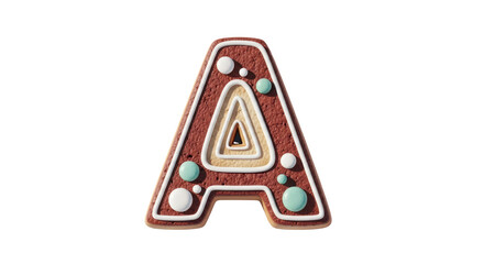 Isolated Gingerbread Letter A