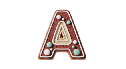 Isolated Gingerbread Letter A