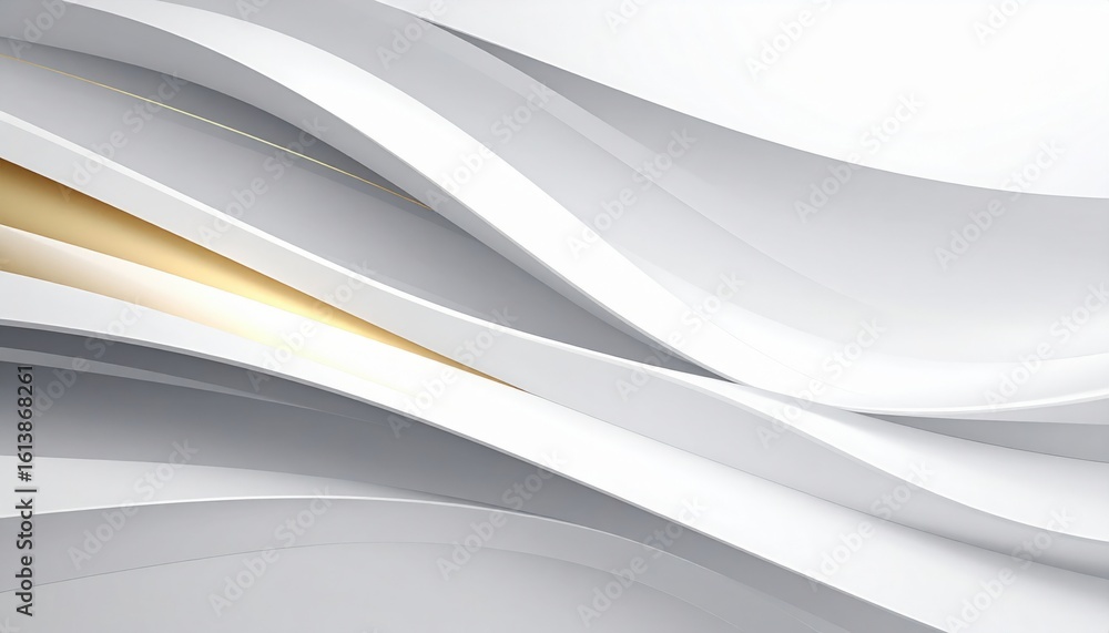 Poster dynamic abstract design featuring wavy patterns and subtle gold accents modern digital art minimalis