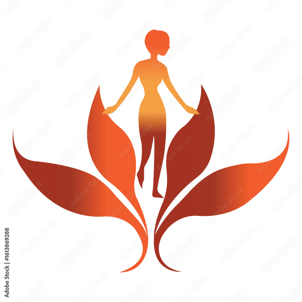 Poster tulip shape stylize background pattern