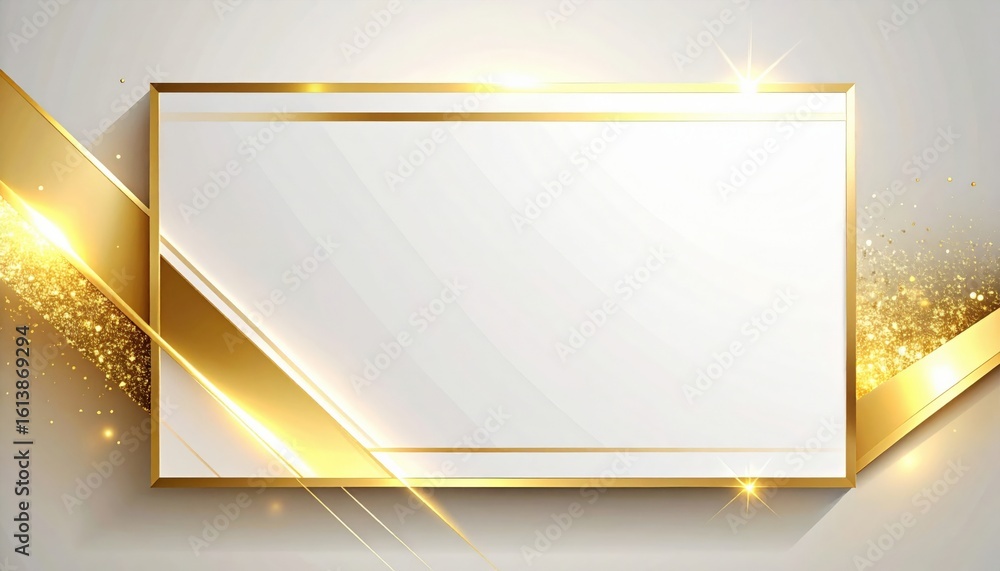 Poster elegant golden frame displaying empty space for art studio environment graphic design modern aesthet