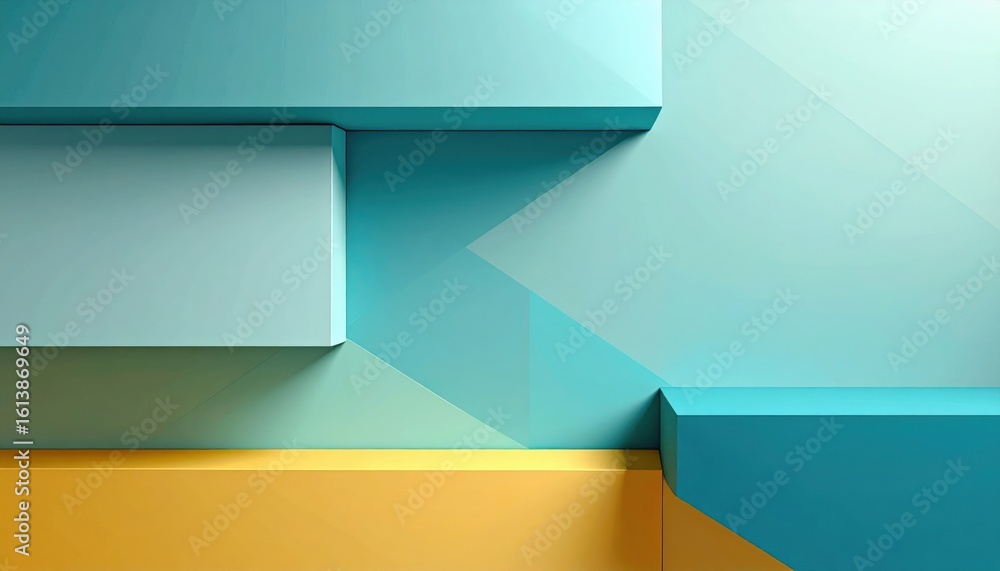 Poster dynamic geometric shapes in modern design digital artwork abstract environment minimalist viewpoint 