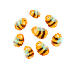  A cute and fluffy little bee