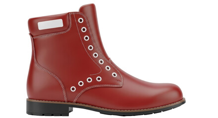 Isolated Red Leather Boot