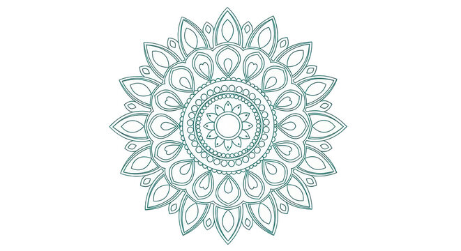 Isolated mandala design