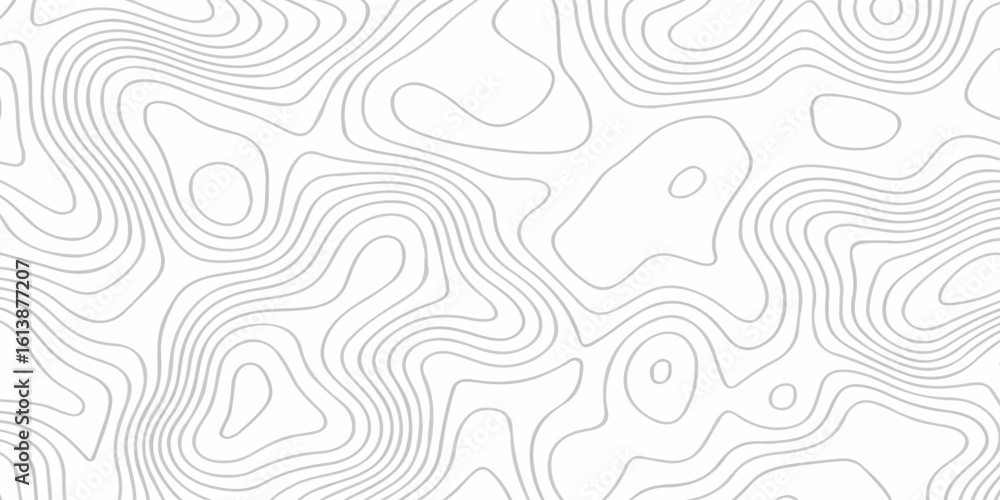 Poster abstract topographic white wave paper curved reliefs. topographic map patterns, topography line map.