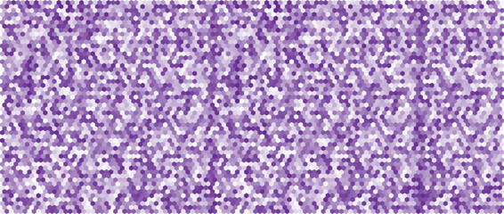 hexagonal pattern in soft purples and lavender tones with white centers; subtle gradient texture and dotted border creating a mosaic-like, abstract background