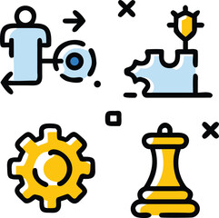 set of icons game web concept
