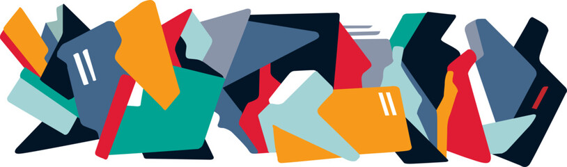 People of the future , virtual reality abstract background , horizontal vector creative illustration