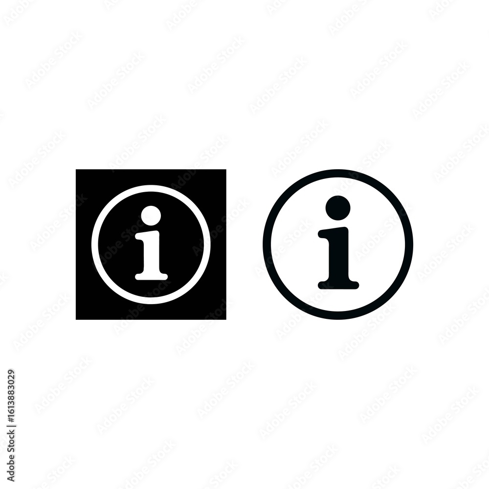 Poster information icons in circle and square informative symbols for guidance clear communication of data 