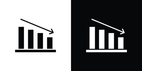 Decrease icon. graphic design vector symbols pack