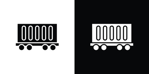 Cargo wagon icon. graphic design vector symbols pack