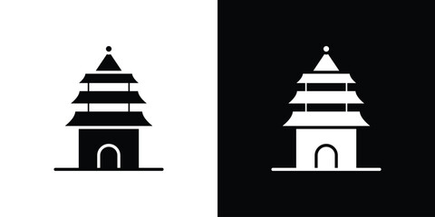 Buddhist temple icon. graphic design vector symbols pack