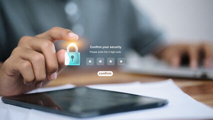 Secure PIN Code Entry on Touchscreen for Digital Access