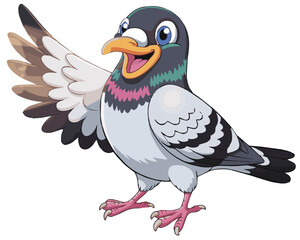 cartoon bird with blank sign