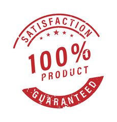 Circular red distressed stamp graphic featuring an aged, vintage stamped effect on white.
