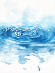 Watercolor ripple effect in blue tones

