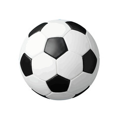 Fototapeta premium Classic black and white soccer ball, isolated on white background.