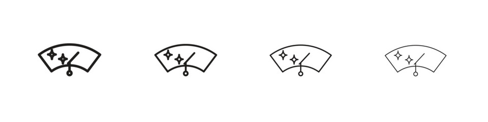 Wiper icon vector illustration, line design icon. Editable strokes.